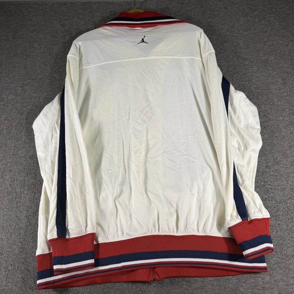 Jordan Jumpman Track Jacket White Red Blue Size XL Full Zip Basketball